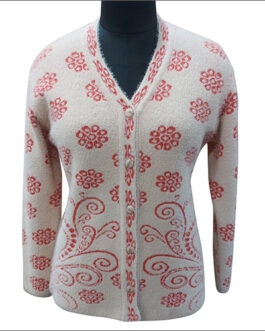 Women’s white red design sweater