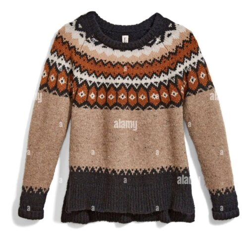 Women's multi color pattern sweater