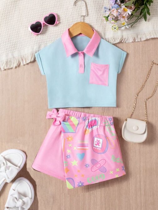 GIRLS TOP BOTTOM SET  (running summer products) - Image 5