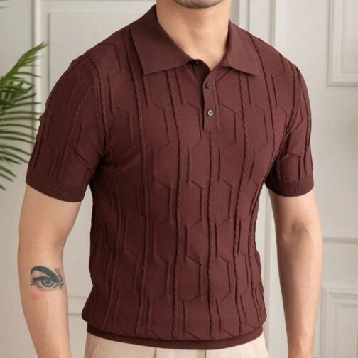 Men's Short Sleeve Sweater - Image 6
