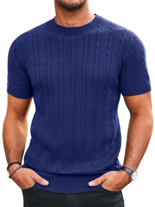 Men's Short Sleeve Sweater - Image 11